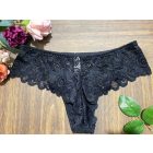 Lemila csipkés francia fazonú csipőtanga S-L méret  fekete
