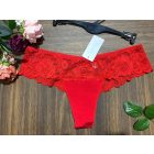 Lemila csipkés francia fazonú csipőtanga S-L méret  piros