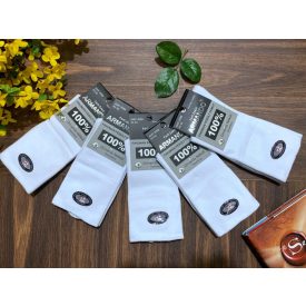   ARMANDO Férfi pamut Gumi nélküli zokni AMP308B 1cs/5pár fehér