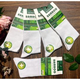   Aura.via férfi bambusz hosszú száru zokni FF9508 1cs/5pár fehér