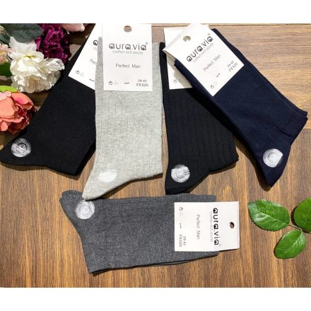 aura.via férfi pamut hosszú szárú zokni FX525 1cs/5pár