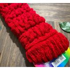 Kötött lábszármelegitő lábszárvédő piros