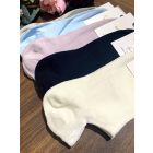 AURA.VIA Női Titokzokni 5 Pár – Pamut, Egyszínű Zokni Szilikon Sarokkal