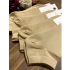 AURA.VIA Női Bokazokni 5 Pár – Pamut, Bézs Szín