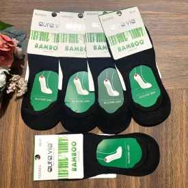 aura.via bambusz balerina zokni fekete NDD603 1cs/5pár