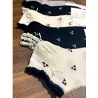 AURA.VIA Női Bokazokni 5 Pár – Pamut Zokni Masnival