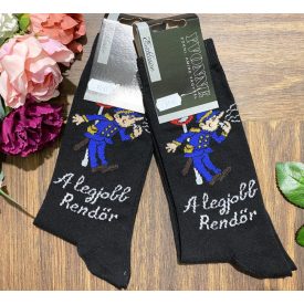 Vicces mintás zokni  a legjobb rendőr