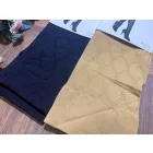 OLLIKE női térdfix – fekete és beige, elegáns rombuszmintával