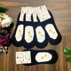 MR PAMUT Női Titokzokni 5 Pár – 100% Pamut, Fekete, Szilikon Sarokkal