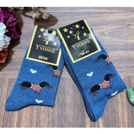 Tacskó kutyás zokni kék